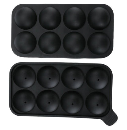 8-hole round spherical silicone mold for silicone ice tray