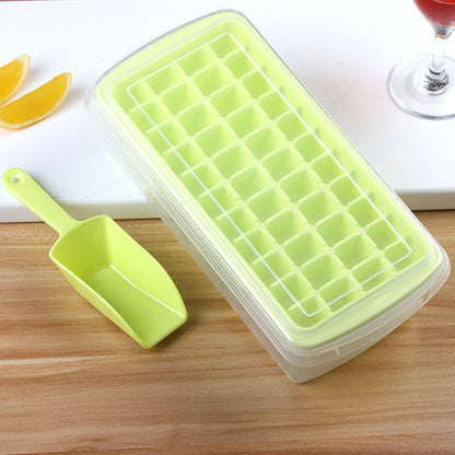 Fashionable Ice Tray With Fresh-keeping Box Multi-cell Ice Box Homemade Ice Shovel