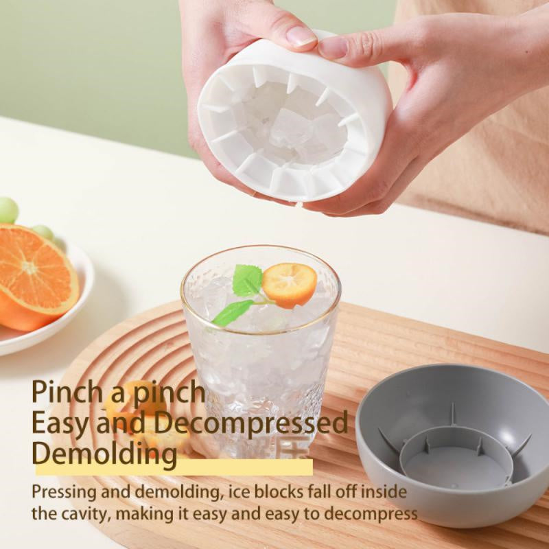 Ice Block Mold Silicone Mushroom Ice Cup Frozen Refrigerator Ice Grid Box Durable