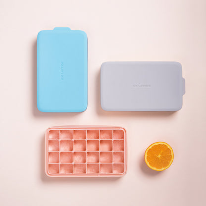 Silicone ice tray ice box