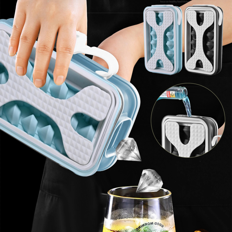 2in1 Portable Silicone Ice Ball Mold Ice Maker Water Bottle Ice Cube Mould Bottle