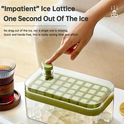 Ice Cube Tray With Lid And Bin, 64 Pcs Ice Cubes Molds, Ice Trays