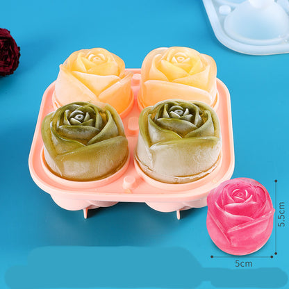 Creative Big Rose Ice Cube Mold Wine Silicone Ice Tray