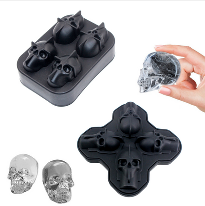 Creative 3D Skull Mold Ice Cube Tray Silicone Mold Soap Candle Moulds