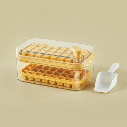 One-button Press Type Ice Mold Box Plastics Ice Cube Maker