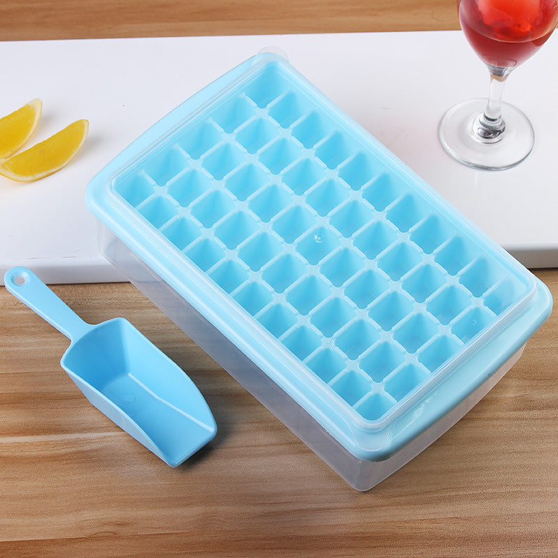 Fashionable Ice Tray With Fresh-keeping Box Multi-cell Ice Box Homemade Ice Shovel