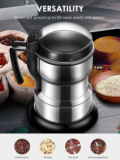 100W Electric Coffee Grinder Grinding Milling Bean Nut Spice Matte Blade Blender