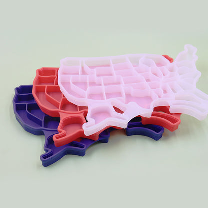 Creative Silicone American Map Ice Cube Tray Mold Cookies