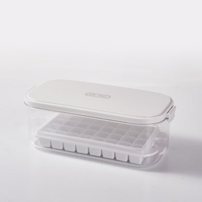 Silicone Ice Cube Mold Ice Tray Storage Box Refrigerator Ice Box
