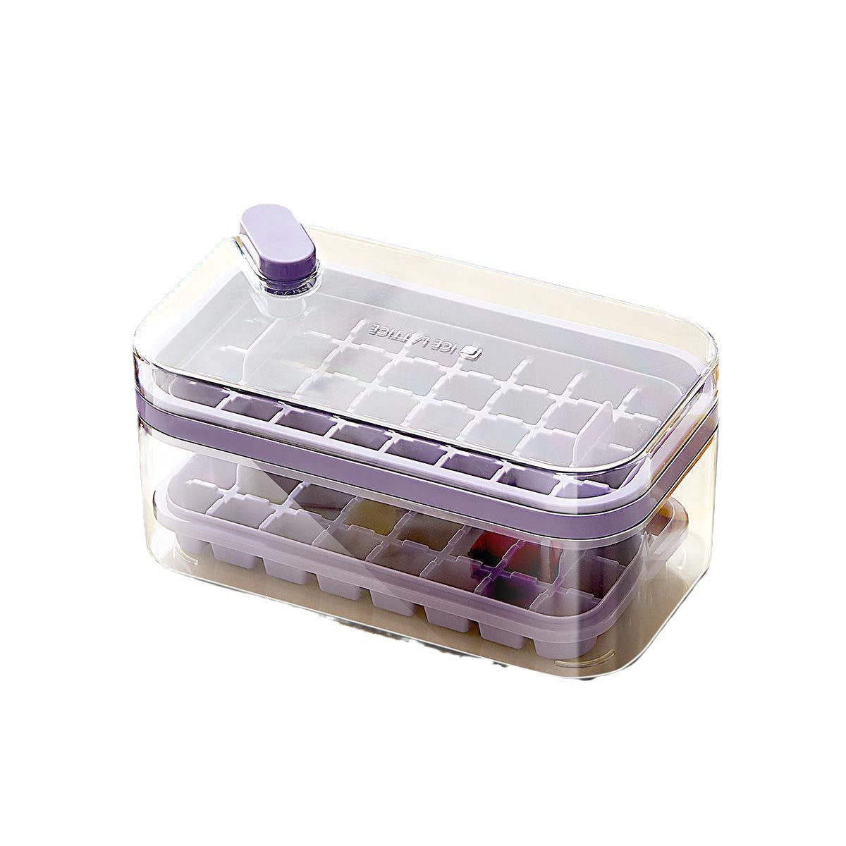 Ice Cube Tray With Lid And Bin, 64 Pcs Ice Cubes Molds, Ice Trays