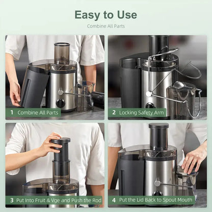 Versatile 3-Inch Wide Mouth Juicer Machine