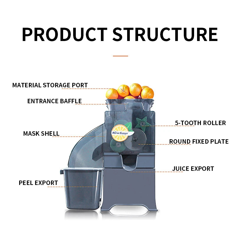 110/220V Commercial Lemon Kumquat Juicer Fully Automatic