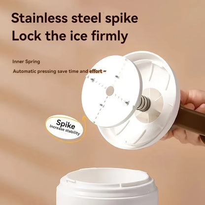 Handheld Shaved Ice Maker with Ice Cube Tray