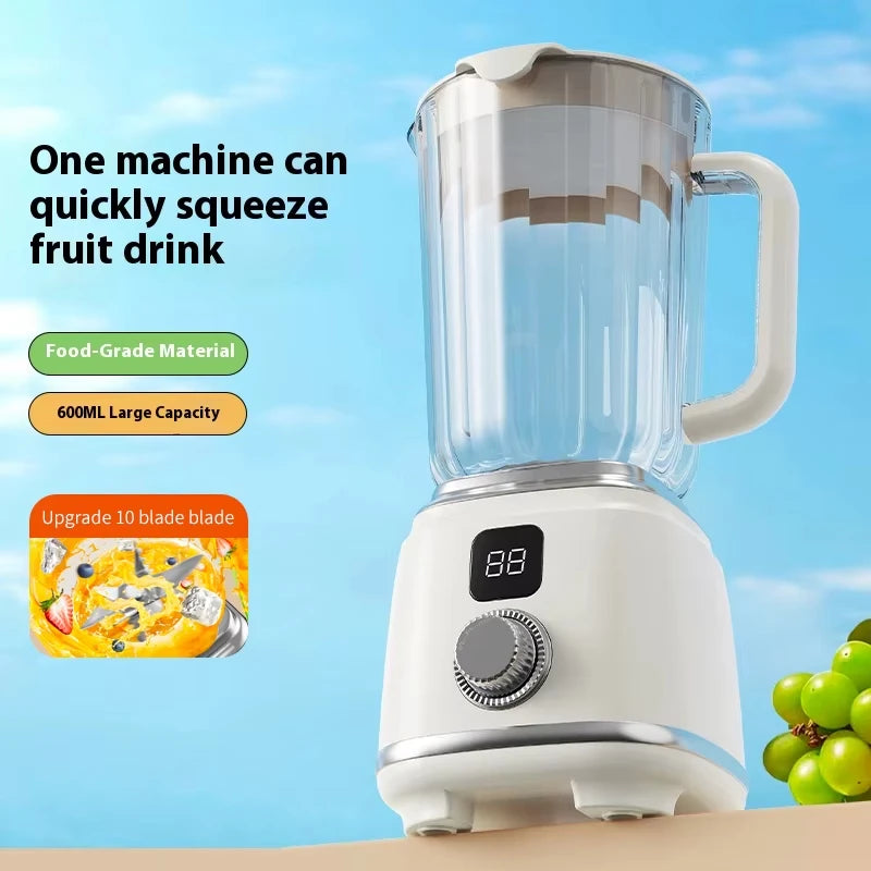 Electric Portable Juicer Fresh Fruit Mixer 10 Blades 600ML