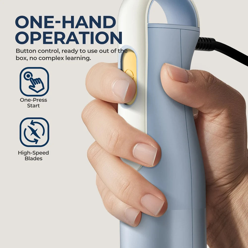 Hand Blender with Stainless Steel Blades for Kitchen Food Mixing