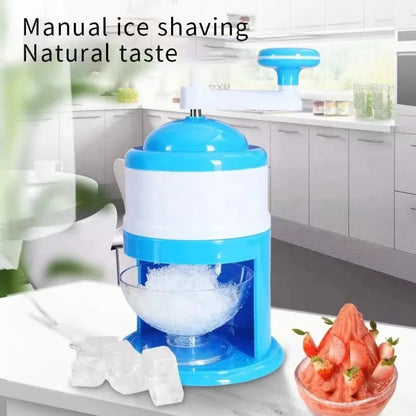 Ice Shaver Snow Cone Hand Crank Ice Crusher Portable Ice Machine