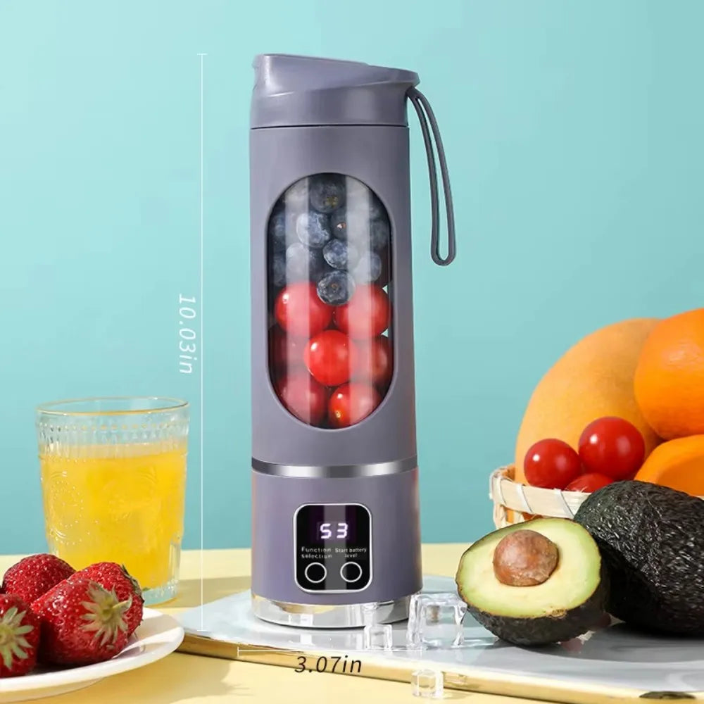 450ml Portable Juicer Cup 12 Blades USB Rechargeable Wireless Blender