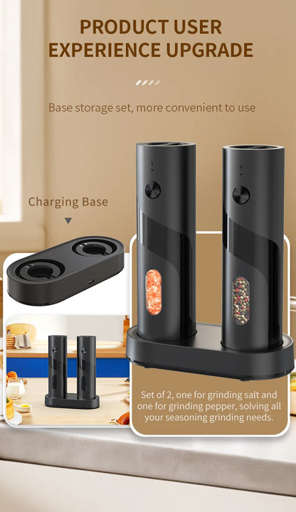 Electric Salt And Pepper Grinder Rechargeable Spice Grinders
