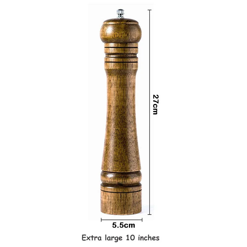 Salt and Pepper Grinder, Solid Wood Spice Pepper Mill