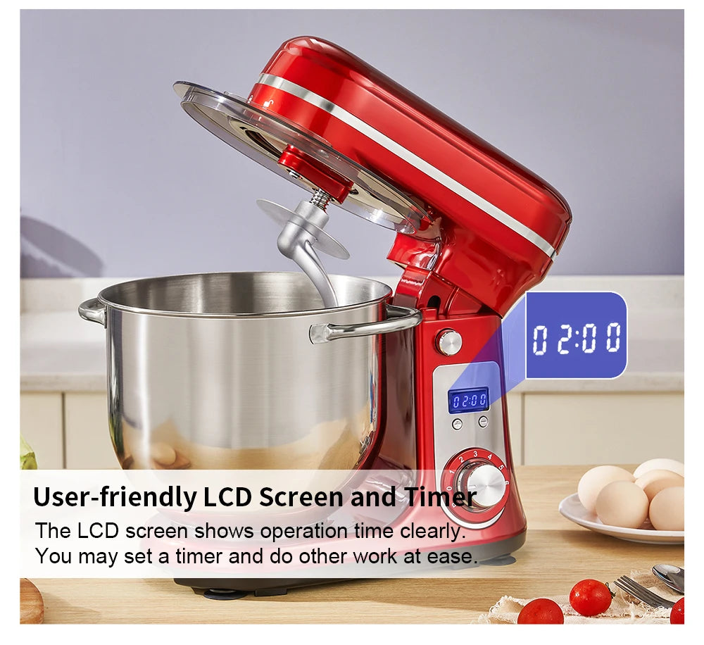 BioloMix Kitchen Food Stand Mixer, Blender, Quiet Motor, Cream Egg