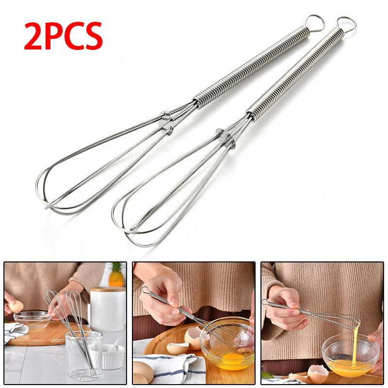 1/2pcs 3-wire Mini Stainless Steel Balloon Beater