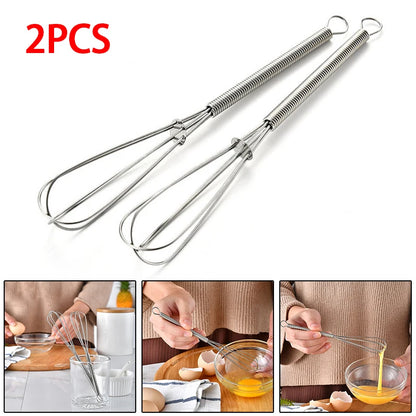 1/2pcs 3-wire Mini Stainless Steel Balloon Beater