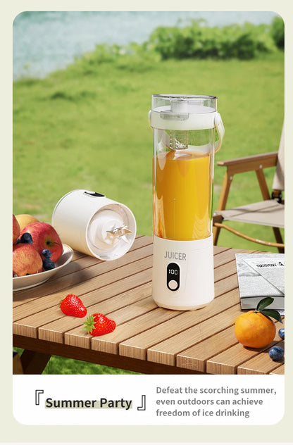 Double Cup Multifunction Juicer USB Rechargeable Fruit Blender