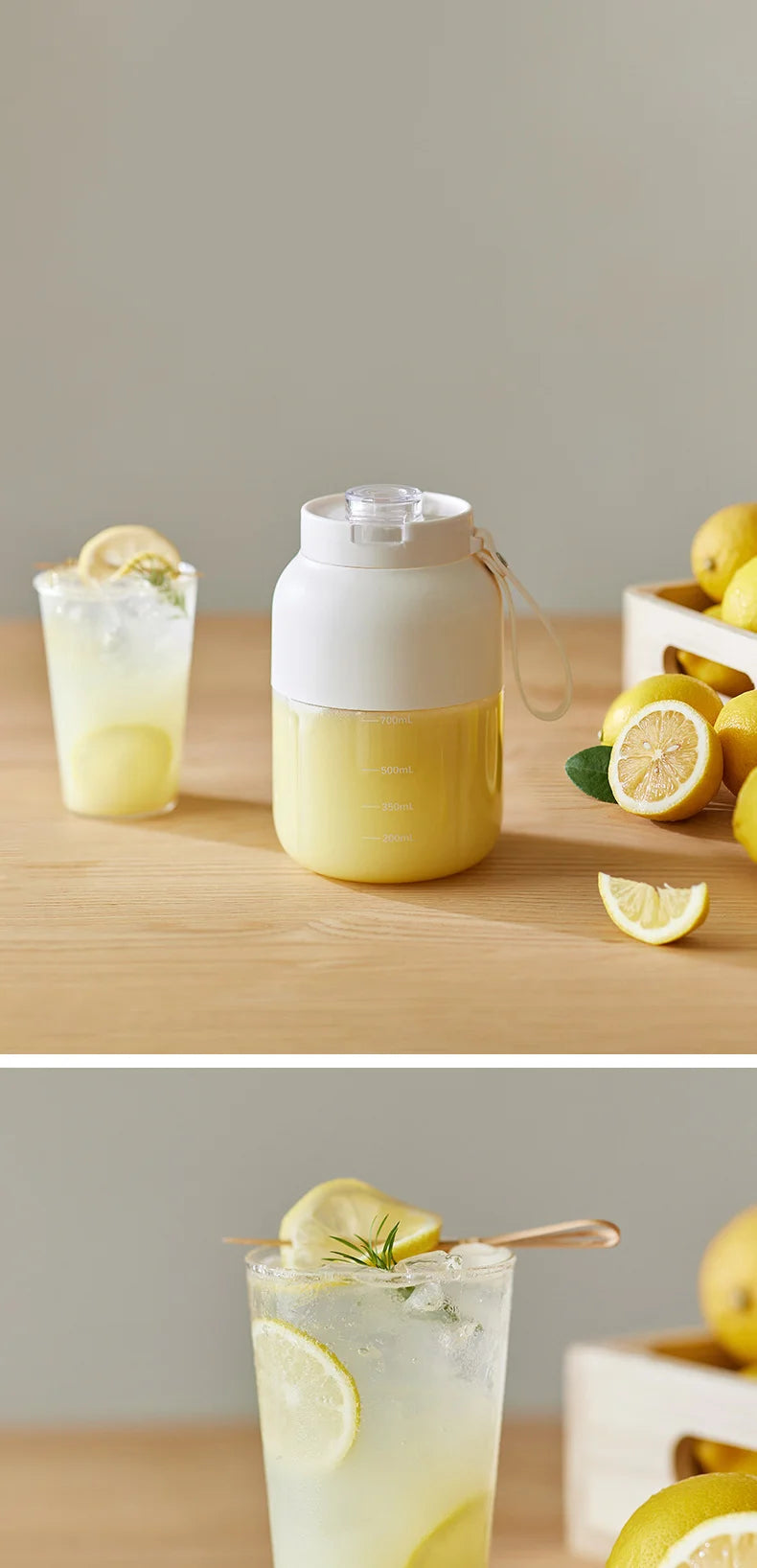 Portable Digital Display Fruit Juicer Blender Ice Blender