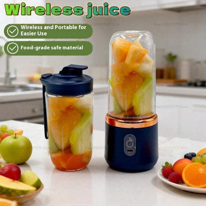 Double Cup Portable Blender USB Juicer Fruit Mixer