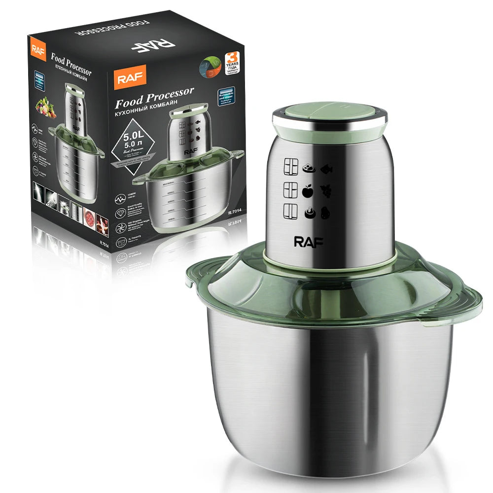 5L Electric Meat Grinder Stainless Steel Chopper Meat Mincer