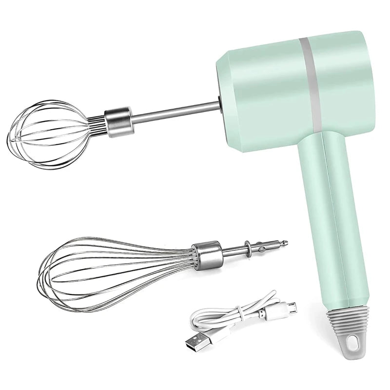 Cordless Electric Hand Mixer USB Rechargeable Handheld