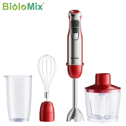 BioloMix 4-in-1 Hand Stick Blender 1200W Stainless Steel Immersion