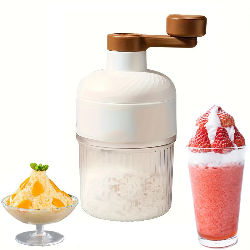 Handheld Shaved Ice Maker with Ice Cube Tray