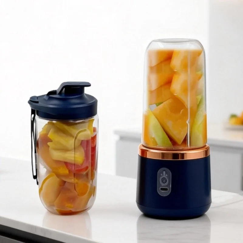 Double Cup Portable Blender USB Juicer Fruit Mixer