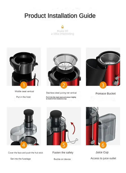Stainless steel fruit juicer Centrifugal Strong Power