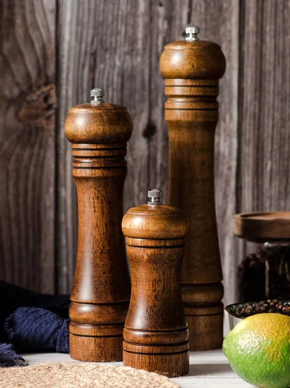 Salt and Pepper Grinder, Solid Wood Spice Pepper Mill