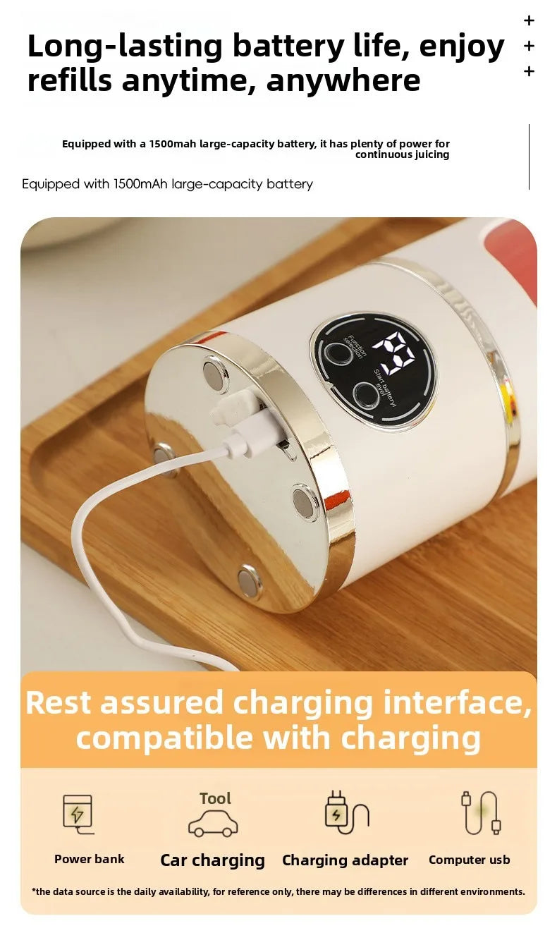 450ml Juicer Portable USB Charging mini Juicer