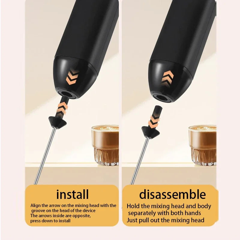 BOX Cordless Electric Milk Frother Hand Mixer Whisk,