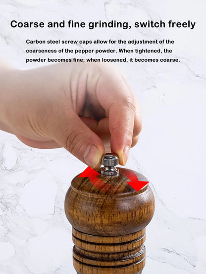 Salt and Pepper Grinder, Solid Wood Spice Pepper Mill