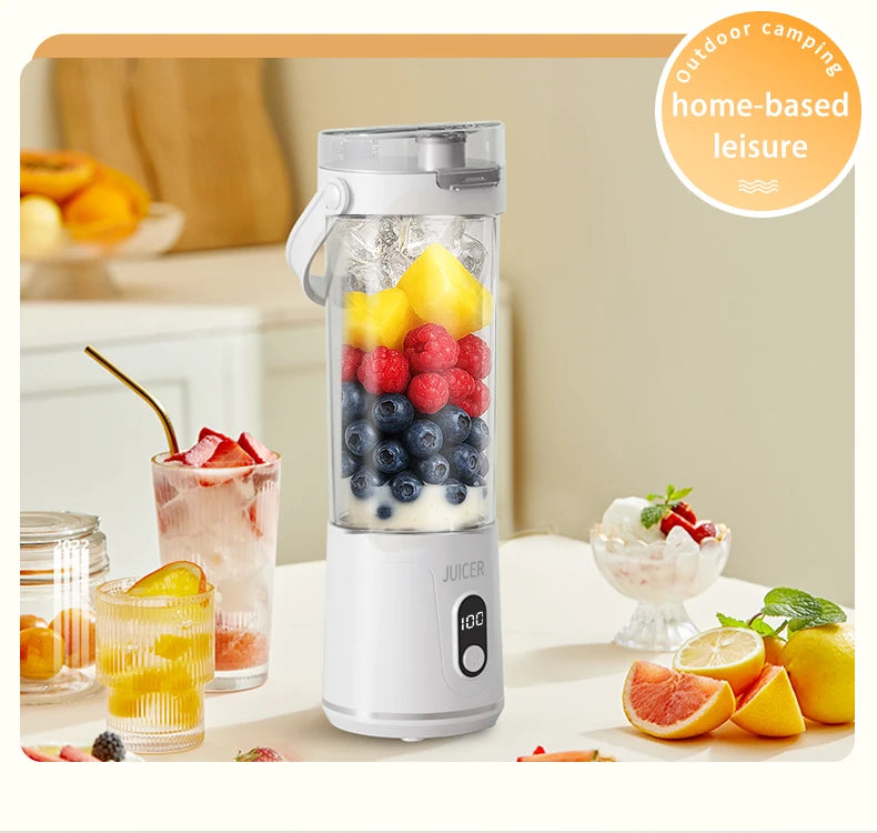 Double Cup Multifunction Juicer USB Rechargeable Fruit Blender
