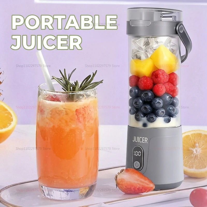 Double Cup Multifunction Juicer USB Rechargeable Fruit Blender