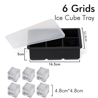 Ice Cube Tray Silicone Ice Ball Freezer Mold Square Ice Cube Maker