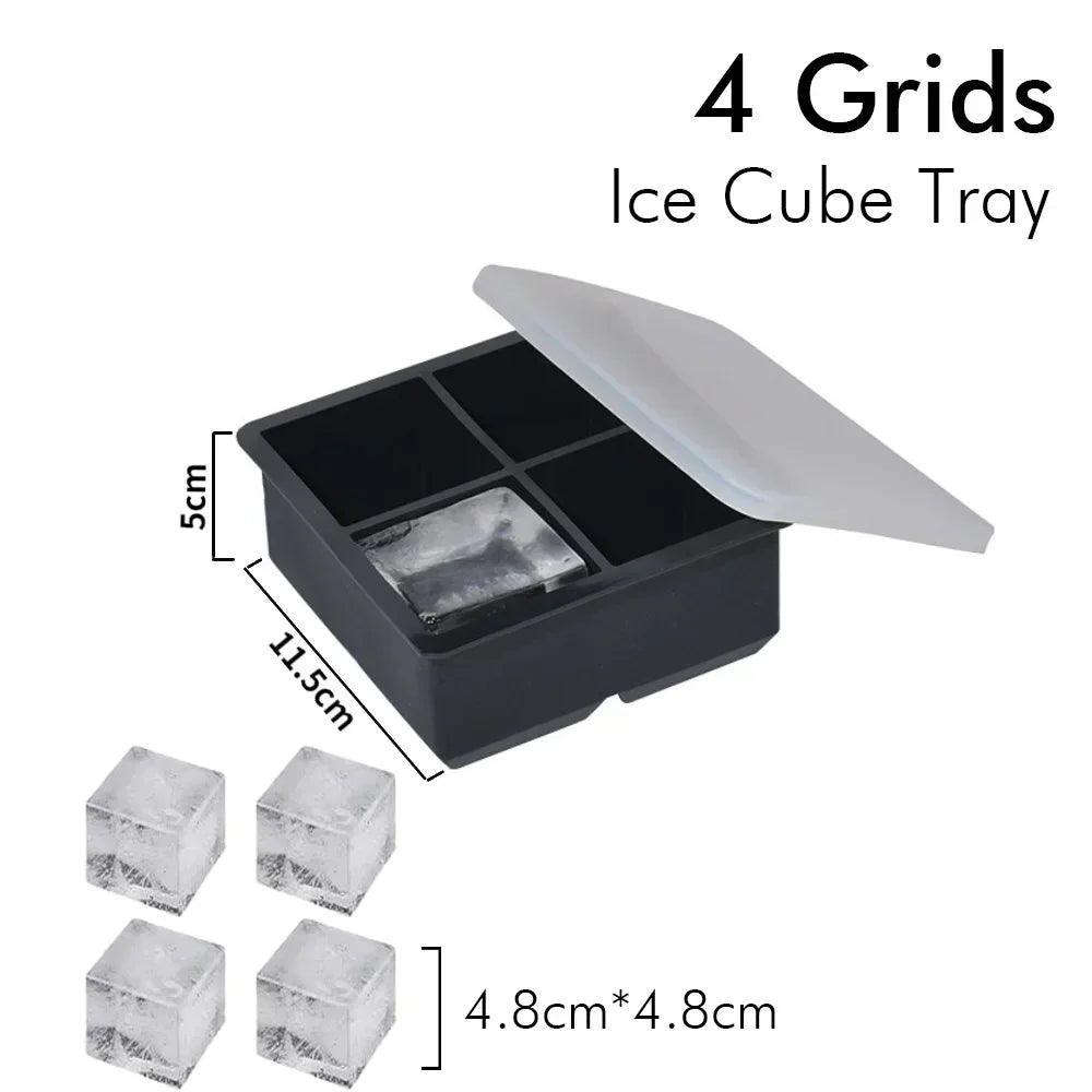 Ice Cube Tray Silicone Ice Ball Freezer Mold Square Ice Cube Maker
