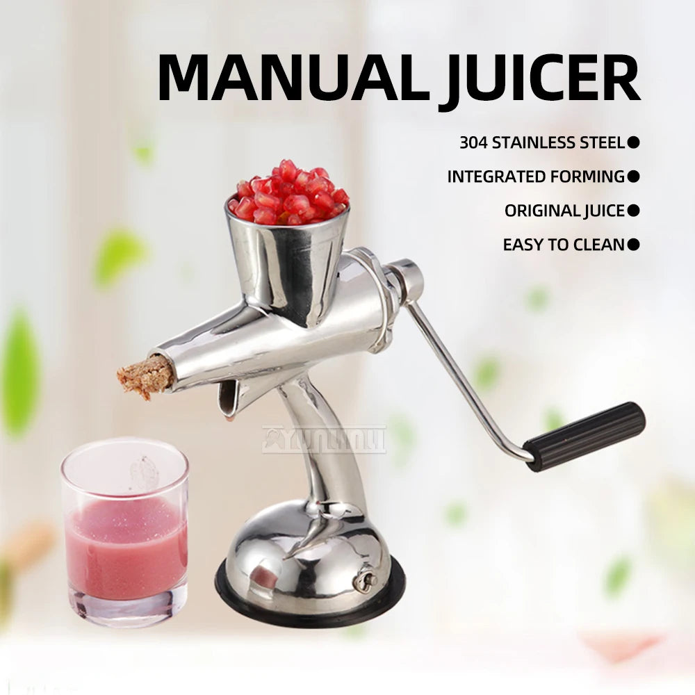 Stainless Steel Manual Juicer Orange Ginger Hand Pressed Blender Celery Wheat Seedling Juicer