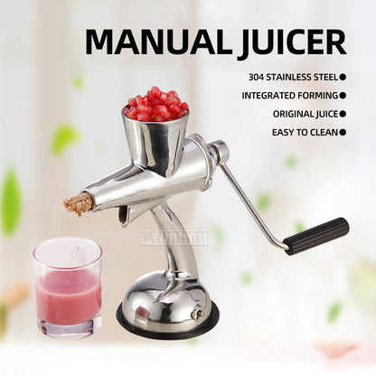 Stainless Steel Manual Juicer Orange Ginger Hand Pressed Blender Celery Wheat Seedling Juicer