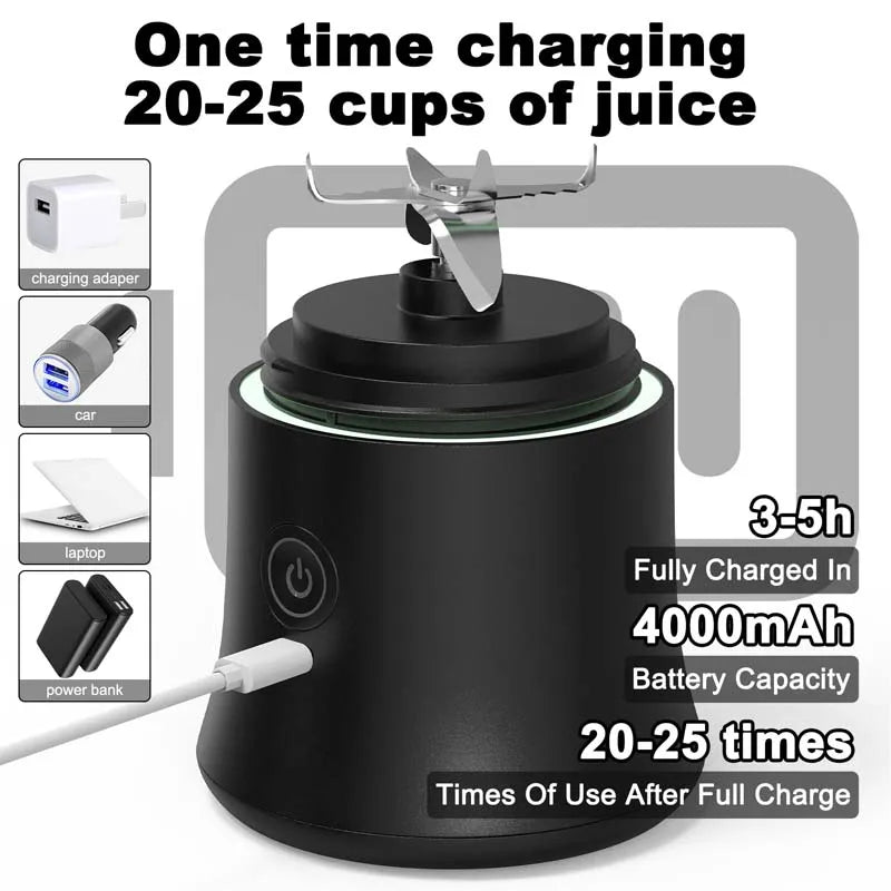 Water Bottle Powder Fruit Shaker Bottle Ice Usb Juicer Cup