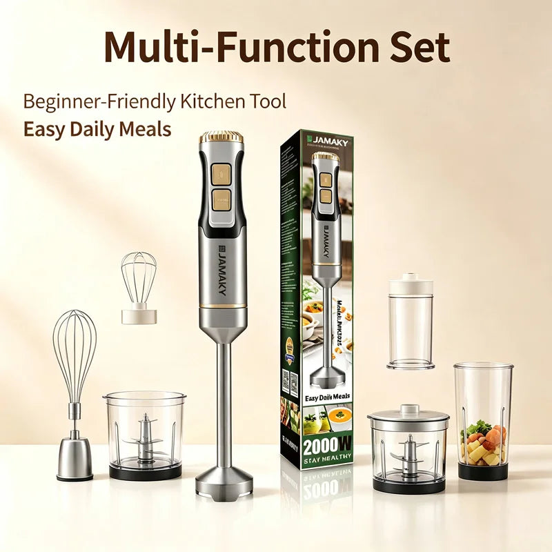 2026 New 2000W High-power Handheld Mixer Portable Multi-functional