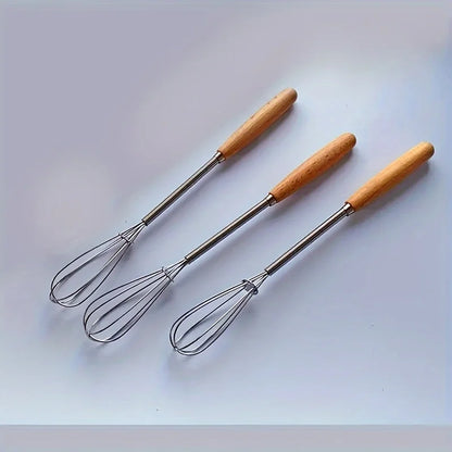 Whisk with Solid Wood Handle Kitchen