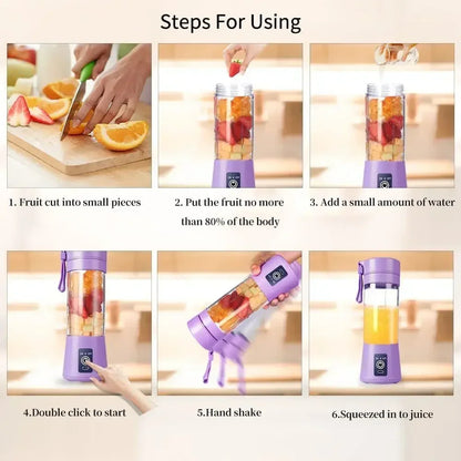 Portable Mini Electric Juicer USB Charging Smoothie Milkshake