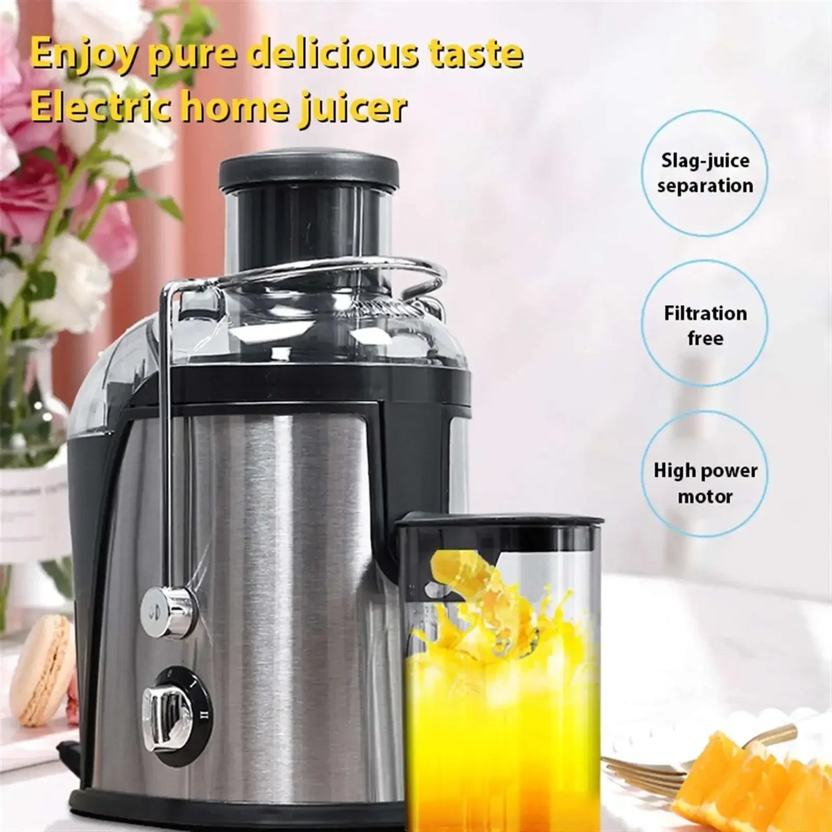 1.5L Stainless Steel Fruit Vegetable Centrifugal Juicer